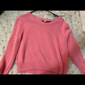 Pink cropped sweater